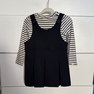 Zara Black and White Striped Top